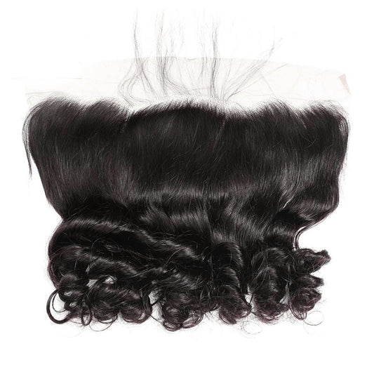 Lâche Vague Remy Cheveux Humains 13x4 Dentelle Frontale Noir Naturel