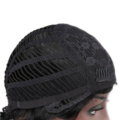 Guaranteehair Perruque de cheveux humains à franges droites Bob GHMBOB01
