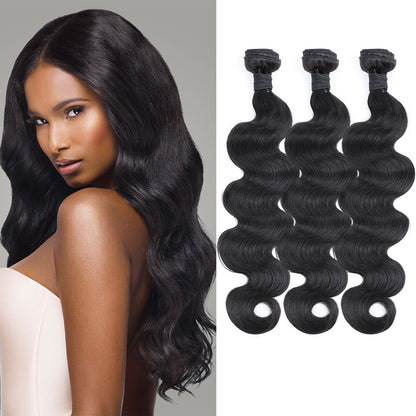 Body Wave Remy Cheveux Humains 3 Faisceaux Noir Naturel