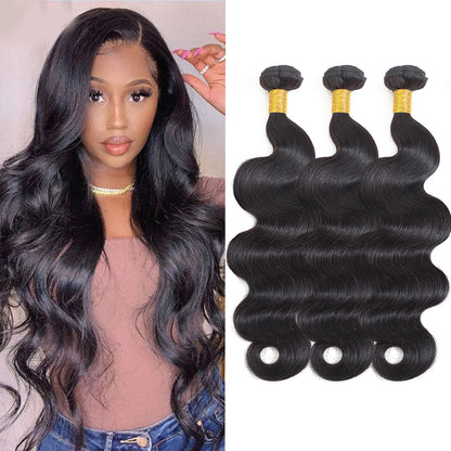 Body Wave 100% Cheveux Humains 3 Faisceaux Noir Naturel