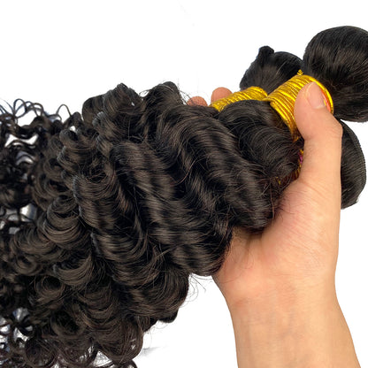 Guaranteehair Deep Wave Weave Nature Color Human Hair Bundles GHA8DW01