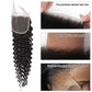 Deep Wave 100% Cheveux Humains 4x4 Lace Closure Noir Naturel