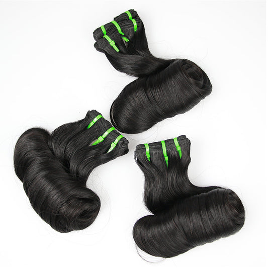 1b # Egg Curly Fumi Hair 3 Bundles Cheveux Tisse