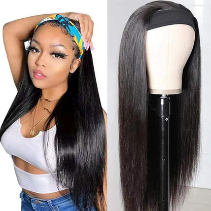 Perruque de bandeau de cheveux humains Remy en gros pour les femmes noires GHHDW01