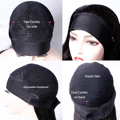Perruque de bandeau de cheveux humains Remy en gros pour les femmes noires GHHDW01