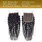 Kinky Curly Remy Human Hair 4x4 Lace Closure Naturel Noir