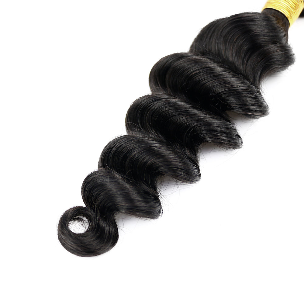 Guaranteehair Loose Deep Weave Brazilian Virgin Human Hair Bundles GHA8LD01