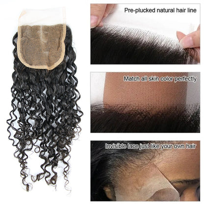1b # Pissy One Fumi Hair 4x4 Lace Closure Noir Naturel
