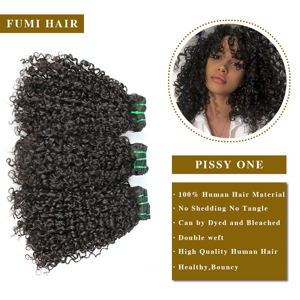 1b # Pissy One Fumi Hair 3 faisceaux avec fermeture à lacet 4x4