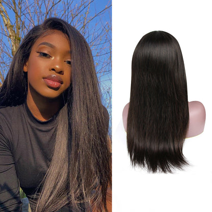 Perruque frontale en dentelle droite 13x4 de couleur naturelle