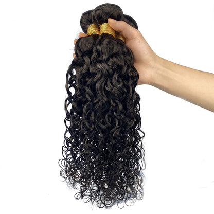 Guaranteehair Vague d'eau Double Trame Brésilienne Vierge Bundles de Cheveux Humains GHA8WW01