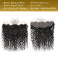 Water Wave Remy Cheveux Humains 13x4 Lace Frontal Noir Naturel